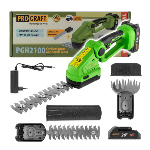 Akumulátorové nožnice na trávu/plotostrih Procraft PGH2100 - 1