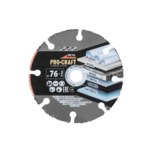 Rezný, karbidový kotúč Procraft WC76 - 2
